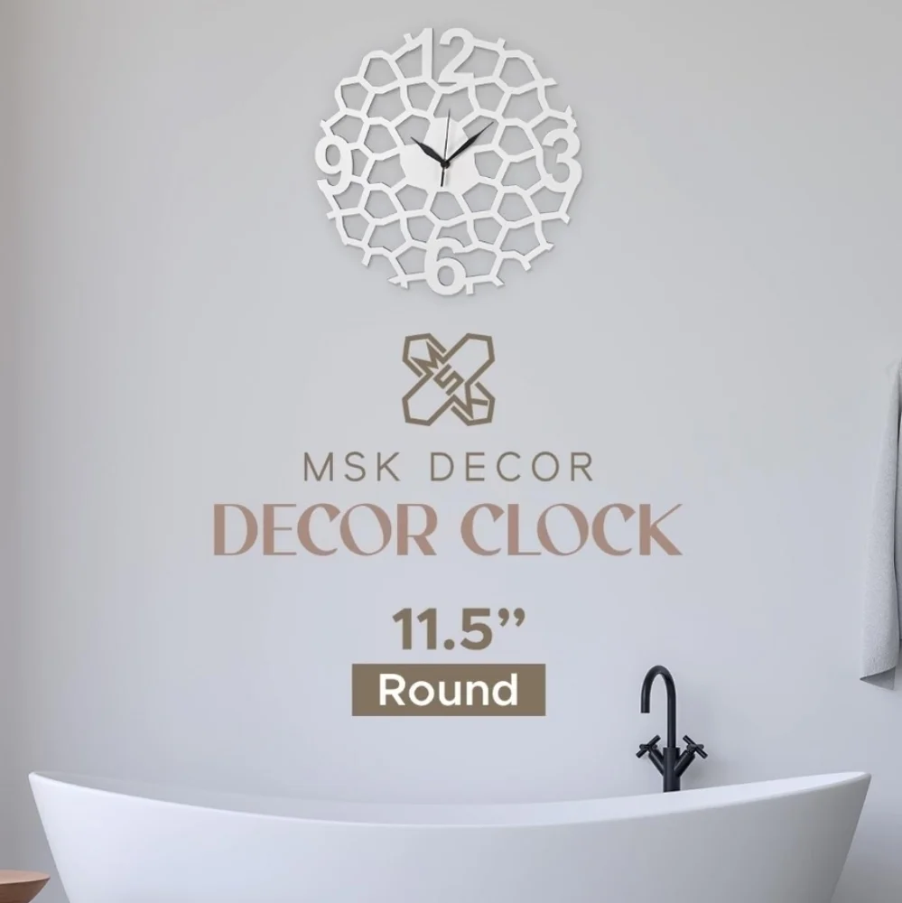 Modern Wall Clock, by MSK Non-Ticking, Decorative 11.5 ✨️$40 on Amazon✨️